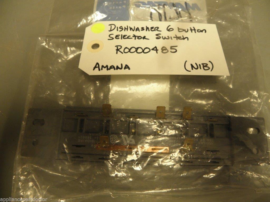 Amana Maytag Dishwasher R0000485 6 Button Selector Switch NEW IN BOX Amana Maytag Dishwasher R0000485 6 Button Selector Switch NEW IN BOX